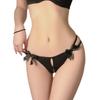 Calcinha Fio Dental Sexy Feminina Yuying com Laço Aberto Cruzada Menina Pura Roupa Íntima Sexual 8127
