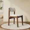Silla de Comedor Nórdica de Madera Maciza con Respaldo Suave, Juego de Mesa y Sillas, Uso Moderno en el Hogar, Silla de Ocio Simple para Comedor y Sala de Estar