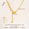 Tienda de Oro Mismo Estilo Arena Dorada Cintura Delgada Mantra de Seis Caracteres Lirio del Valle Borla Collar Cadena para Clavícula Versátil de Alta Gama