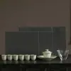 Ceniza de madera cerámica gaiwan taza para preparar té de roca esmalte gris juego de té Kung Fu tetera taza de té taza del anfitrión taza de la justicia