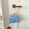 Bolsas Dropshipping Transfronteiriças Bordado de Flores Pérolas Bolsa de Mão Bolsa Concha Estilo 2026 Bolsa de Ombro com Corrente Bolsa Transversal com Franja