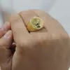 Anillo Navideño de Joyería Redondo Liso de 22 mm Grabado Láser de Cruz y Reno, Superventas Transfronterizo Europeo y Americano