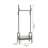 Perchero estilo crema móvil de piso estante de almacenamiento para dormitorio simple de hierro para el hogar perchero de ropa simple moderno
