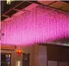 Fitas de LED de Gelo Luzes de Cortina Solares Luzes Coloridas para Exterior Luzes de Cachoeira Luzes de Fio Céu Estrelado Luzes de Natal para Shopping Centers