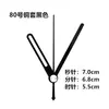 Juego de manecillas de reloj de metal para punto de cruz de aguja negra DIY, incluyendo manecillas de hora, minuto y segundo para relojes de cuarzo, relojes de pared y relojes electrónicos; manecillas de reloj hechas a mano