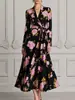 Vestido de moda para citas, elegante y suave, con estampado floral, el más vendido en la estación de Primavera/Verano 2026, estación independiente transfronteriza europea y americana