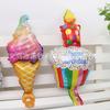 Mini Macaroon Arcoíris Helado Globo de Película de Aluminio Tamaño Pequeño 16 pulgadas Globo de Pastel de Helado Venta al por Mayor