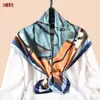 Bufanda Nueva Estampada de Rosas para Primavera y Verano Bufanda Moda Bufanda Decorativa Pañuelo para la Cabeza 90*90 Bolsita de Alta Calidad Bufanda Cuadrada