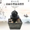 Fonte de Cascata Decorativa Interna Arte de Mesa Inspirada no Zen Fonte Silenciosa Iluminada