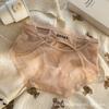 Nuevas Bragas para Niñas Sexy de Alta Calidad Cómodas Hipoalergénicas Huecas de Seda de Hielo y Encaje Transpirables de Cintura Media