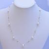 Collar de Perlas de Agua Dulce 6-7mm Redondo Perfecto Destacado Casi Impecable Collar de Gipsófila Oro 18K Moderno y Más Fácil de Combinar para Niñas