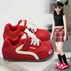 Zapatos de Entrenamiento Moral para Niños, Nuevos Modelos Otoño e Invierno, Zapatos Deportivos Rojos para Niñas, Zapatos Casuales de Suela Suave para Niños, Zapatos para Niñas
