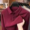 Camisa Polo Masculina Anti-pilling Grossa Quente Estilo Outono e Inverno Suéter Canelado Camada Base Tricotada Casual para Negócios Fábrica