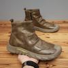 Botas de Trabalho Cano Alto Calçados Masculinos Outono 2026 Tendência Quente Botas Martin Estilo de Trabalho Botas de Couro Personalizadas Botas de Estudante