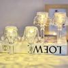 Luz Noturna de Cristal Estilo Ins Luz de Vela Digital LED Criativa Luz de Cabeceira para Quarto Luz de Atmosfera Enfeites de Decoração de Mesa