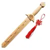 Espada Integrada de Madera Maciza de Durazno, Espada de Lingote de Madera de Durazno, Espada Taoísta Bagua Siete Estrellas de Madera de Durazno, Espada Cabeza de Tigre, Espada de Madera de Juguete para Niños