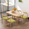 Combinación de Mesa y Silla de Comedor Nórdica Moderna Simple Comida Rápida Hogar Comercial Comedor Económica Mesa de Ocio Mesa Rectangular