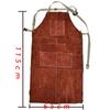Delantal de Soldadura Espesado de Piel de Vaca de Fábrica de Origen, Especialmente Diseñado para Exportación, Ropa Protectora Resistente al Calor y Duradera para Soldadores