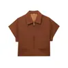Aliexpress Venta al por mayor 2025 Otoño Nuevo Moda Callejera Europea y Americana para Mujer Chaqueta con Cremallera Cuello Polo