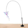 Palo para Molestar Gatos Juguete Interactivo, Repuesto de Plumas Artificiales con Cascabel para Mascotas, Atrapador de Producto, Adecuado Para el Ejercicio de Gatos