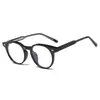 Novos óculos minimalistas anti-luz azul, estilo coreano, versáteis, com hastes estilo pino, armações redondas da moda e lentes transparentes, disponíveis para atacado, também para homens