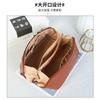 Bolsa de cosméticos de PU con forma de almohada, portátil, de viaje, de gran capacidad, para artículos de tocador, de escritorio, para almacenamiento de cosméticos.