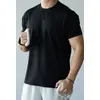 [Série Esportes Urbanos] Camiseta Masculina de Gola Redonda Manga Curta Respirável Estilosa 2025 Verão Casual Secagem Rápida Conjunto Fitness