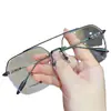 Nuevos Armazones de Lentes a la Moda y Versátiles de Jian Danke Luo, Armazón Grande Retro, Doble Puente, Armazón de Lentes de Prescripción Sin Marco, Lentes de Moda Sin Graduación