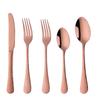 Juego de cubiertos con patrón de serpiente, cuchillo, tenedor, cuchara de acero inoxidable 304 + cuchara de té, tenedor para postre al por mayor, patrón de piel de serpiente, comida occidental, juego dorado de cinco piezas