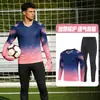 Conjunto de Uniforme de Portero de Manga Larga, Uniforme de Equipo Estampado, Uniforme de Entrenamiento de Fútbol, Uniforme de Guardia de Policía, Ropa de Portero para Adultos, Uniforme de Secado Rápido