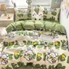 Cáñamo de Origen Vegetal Algodón Cepillado Espeso Algodón Lavado Algodón Amigable con la Piel Juego de Cuatro Piezas Funda de Edredón Individual Dormitorio de Estudiantes Juego de Tres Piezas