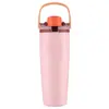 Nuevo Producto Vaso Portátil para Frutas de 40 oz, Transfronterizo de Acero Inoxidable 304 con Aislamiento al Vacío, Vaso Portátil para Viajes al Aire Libre con Popote