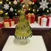 Adorno de Vidrio Artesanal para Árbol de Navidad Zibo, Árbol de Navidad de Vidrio Cepillado Hecho a Mano para Decoración de Escritorio