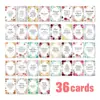 Tarjetas de Escritura en Español Modelo 36 Transfronterizo Tarjetas de Bendición Florales Acuarela Decoración de Diario Adorno de Escritorio Tarjetas