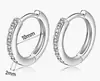Brinco Yingqi Moda Coreana Brincos de Fileira Única Zircônia em Formato de O Micro Brinco Joia para Piercing de Orelha Feminino Elegante de Inverno