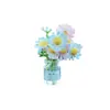Internet Celebrant Fresh Vaso Flor Casa de Bonecas Mini Simulação Interior Do Carro Console Central Decoração Enfeites de Carro Espelho Cruzado