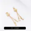 Preservação de Cor Conjunto de Ouro 14K Zircônia Peixe Pequeno Pingente de Franja Feito à Mão DIY Pulseira de Cristal Colar Acessórios de Joias com Contas