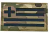 Corte bordado luminoso para exteriores logo insignia bordada IR insignia bordada pegatinas de tela de venta caliente Velcro