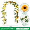 Simulación enredadera de girasol enredadera de girasol enredadera decoración de flores artificiales decoración de sala de estar balcón decoración de tubería de alcantarillado