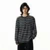 Camiseta chic de estilo coreano, rosa a rayas, de manga larga, protectora del sol, unisex, corte holgado y relajado, perfecta como capa exterior para el verano o para usar en ambientes con aire acondicionado