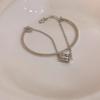 Pulsera Douyin de cintura pequeña con diamantes de doble capa y el mismo estilo para mujer, diseño de nicho de verano, pulsera de cuentas de moda