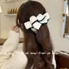 Atmósfera de Otoño e Invierno~Pinza de Plátano de Lana Azul Leche Coreana Pinza Retorcida para el Cabello de Otoño e Invierno Pinza Vertical para Cola de Caballo Alta