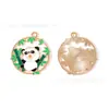 Panda e Bambu Coexistem Harmoniosamente, Acessórios Fofos e Adoráveis, Pingente de Liga DIY, Chaveiro, Corrente para Celular, Enfeite Pendente
