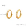 Pendientes Geométricos de Acero Inoxidable Estilo Frío Diamante Sencillos y de Moda Coreanos Chapados en Oro de 18 Quilates Joyería de Alta Gama para Mujeres