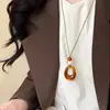 Novo Estilo Quente Retrô Chinês Estilo Étnico Colar Feminino Versátil Nicho Corrente Longa para Suéter Acessórios Simples de Alta Qualidade