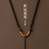 Boa Sorte Corda Trançada Feita à Mão Pingente Dourado Corda Produtos de Alta Qualidade Corda de Colar Buda de Jade Jade Pei Jade Fivela de Segurança Cordão