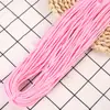Corda colorida de poliéster-algodão trançada de 3mm em estoque para artesanato DIY, cordões redondos, acessórios de vestuário e cordões para calças de moletom e moletons.