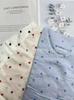 Algodão Dupla Camada Crepe Material Musselina Gaze Estampado Xadrez de Coração Toalha de Cuspir Mãe e Bebê Pijama Roupa de Casa Tecido