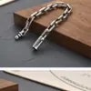 Pulseira banhada a prata com padrão de rattan para homens e mulheres, simples, dominadora, estilo coreano, hip hop, nicho, pulseira dominadora, sucesso transfronteiriço