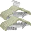 Cabides de Veludo com Presilhas, Cabides Antiderrapantes que Economizam Espaço, Presilhas para Loja de Roupas, Terno, Jaqueta, Calças, Ganchos Galvanizados